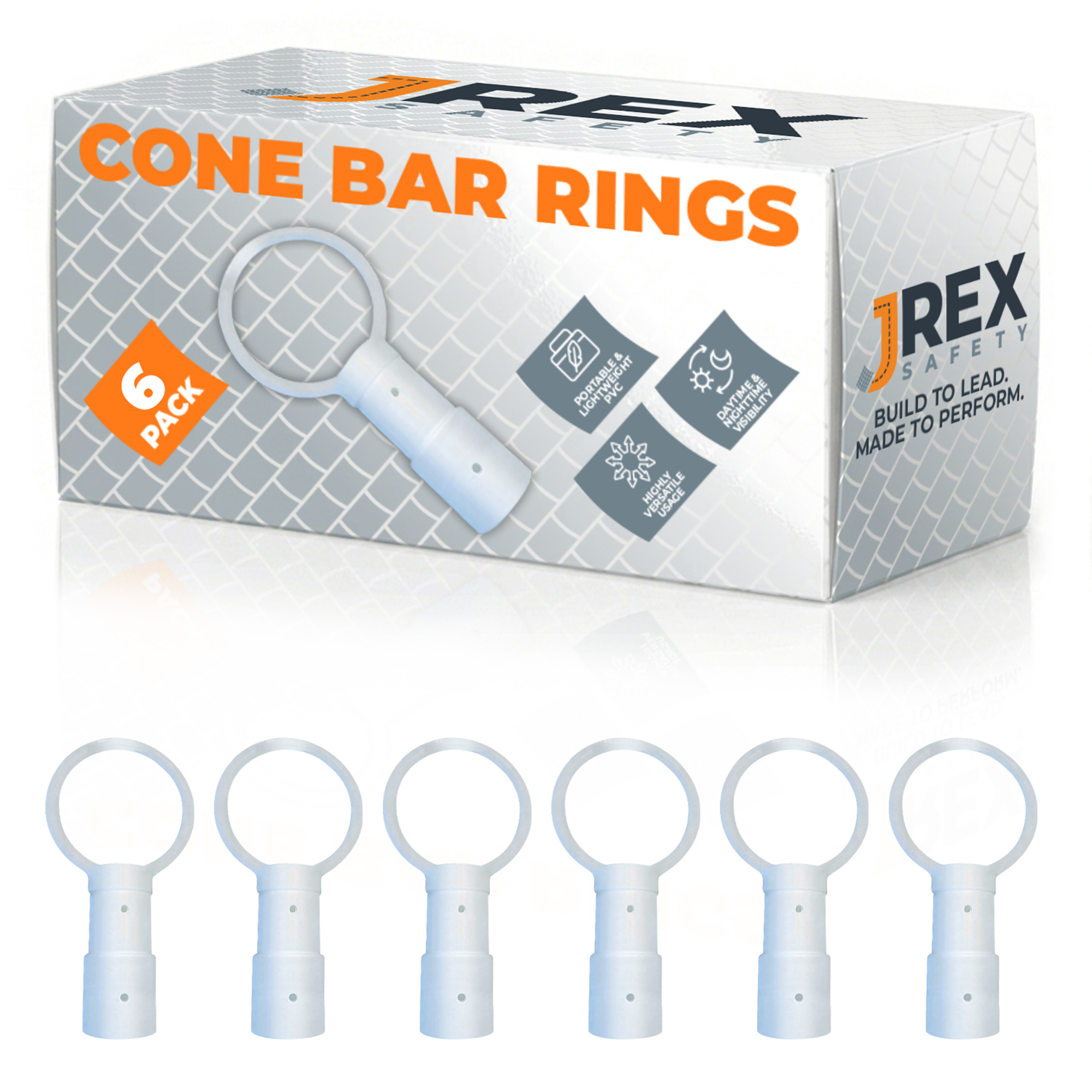 Replacement Ring for Cone Bar - White - 6 Pack
